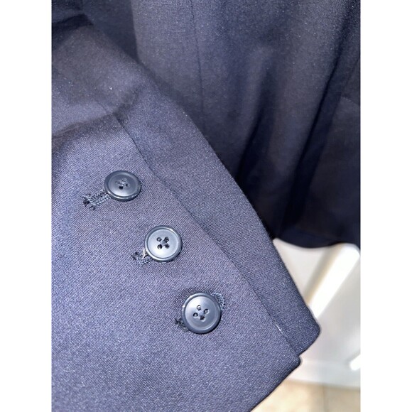 41 Hawthorn Jacket Womens L Blue Ponte Blazer Knit Single Button Contrast Cuff - Picture 6 of 9